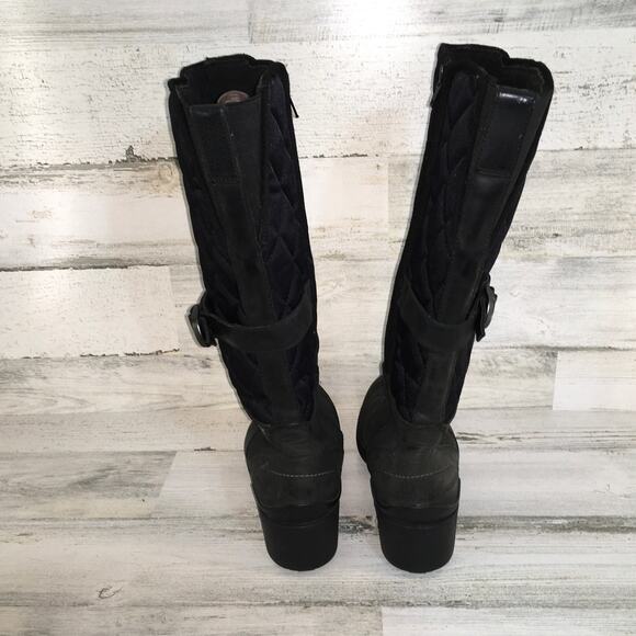 Merrell Winter Riding Boot Womens 7.5  Black Leather Knee High Waterproof - Picture 5 of 10